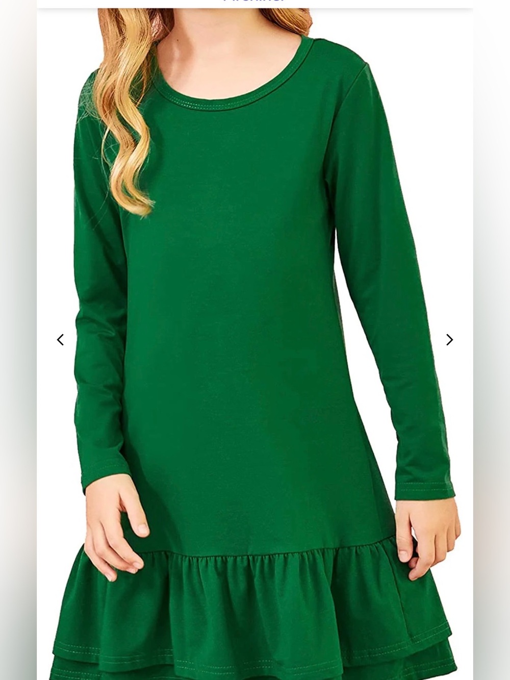 girls ruffled hem dress fits girls 7-9 NEW Arshiner clothing